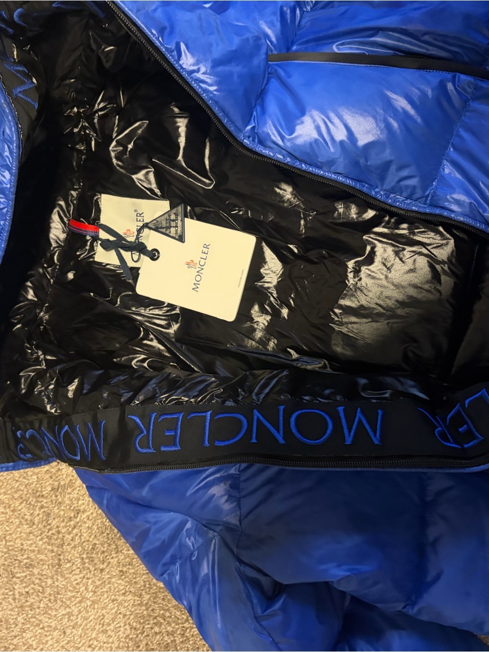 Moncler Men's Royal Blue Shiny Down Puffer Jacket